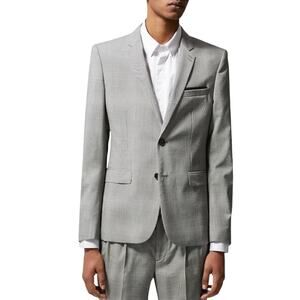 The Kooples Stars Flow Black & White Wool Slim Blazer Suit Jacket Men’s Size 48